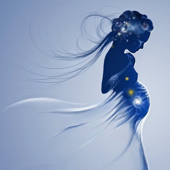 Dessin d'une femme enceinte pour illustrer la communication avec bébé par Le Souffle de Nikita